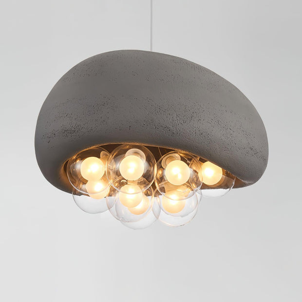 Suspension Khmara Bubbles – Superb modern glass and metal lamp with distinctive artistic design