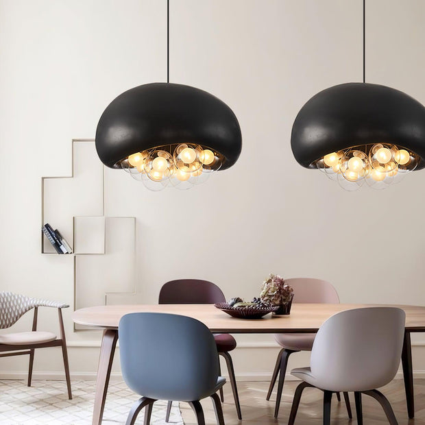 Suspension Khmara Bubbles – Superb modern glass and metal lamp with distinctive artistic design