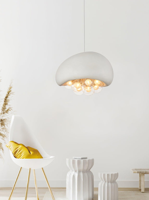 Suspension Khmara Bubbles – Superb modern glass and metal lamp with distinctive artistic design