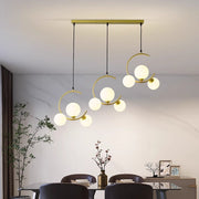 Modern and elegant LED chandelier - Glass and acrylic design perfect for living and dining spaces