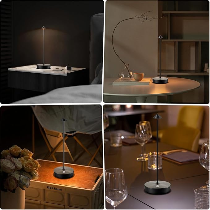 Lampe de table LED sans fil élégante – Stylée, dimmable et parfaite pour les espaces modernes