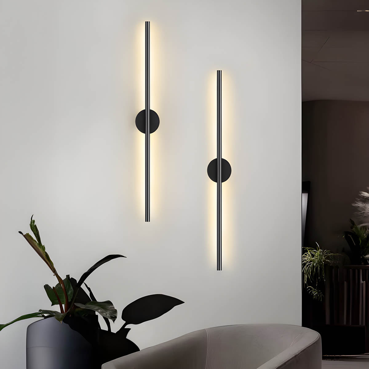 Moderne LED wandlamp Sleek Lance – Elegante afwerking in aluminium en siliconen
