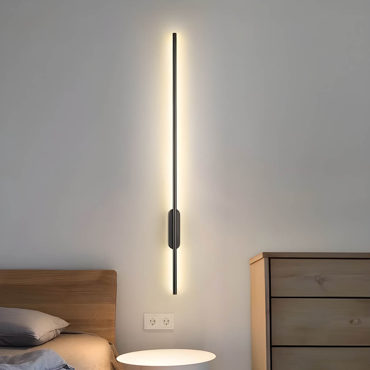 Moderne LED wandlamp Sleek Lance – Elegante afwerking in aluminium en siliconen