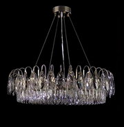 Elegant K9 crystal chandelier – Dazzling rose gold LED light with dimmable function (Available in different sizes)