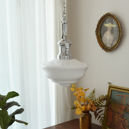 Suspension Lavagna Schoolhouse - Design en verre et métal moderne chic pour un style intemporel