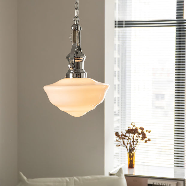 Lavagna Schoolhouse Pendant Light - Chic Modern Glass and Metal Design for a Timeless Style
