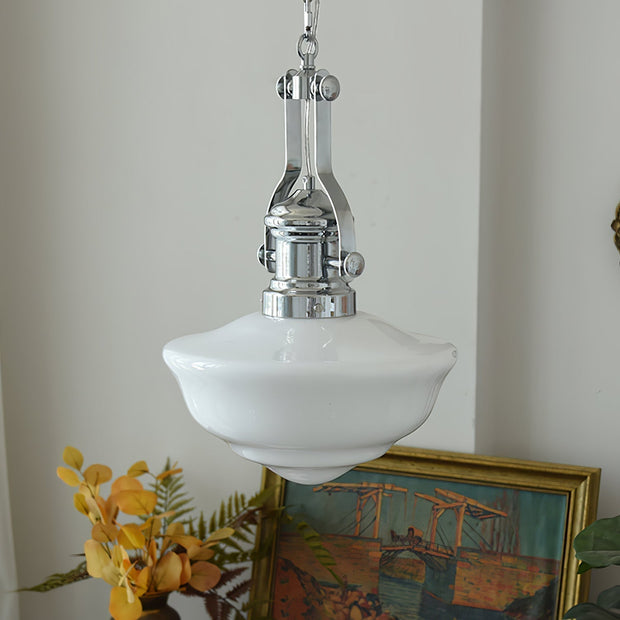 Lavagna Schoolhouse Pendant Light - Chic Modern Glass and Metal Design for a Timeless Style