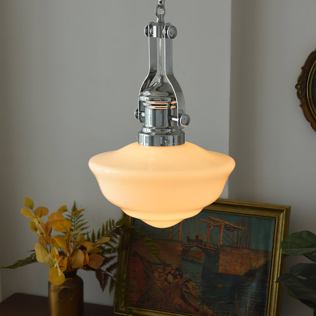 Lavagna Schoolhouse Pendant Light - Chic Modern Glass and Metal Design for a Timeless Style