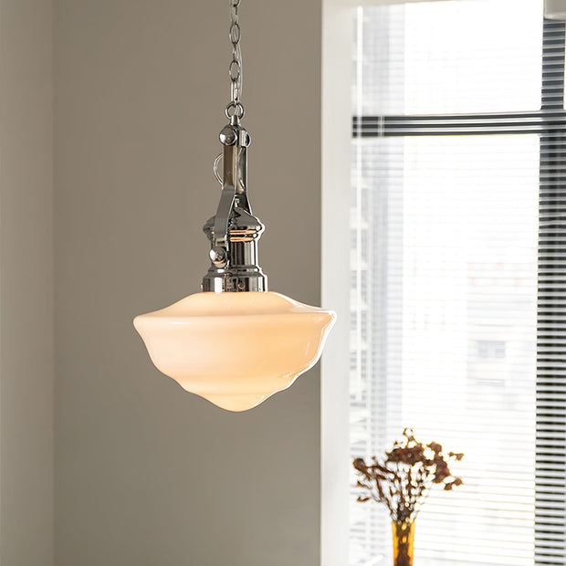 Lavagna Schoolhouse Pendant Light - Chic Modern Glass and Metal Design for a Timeless Style