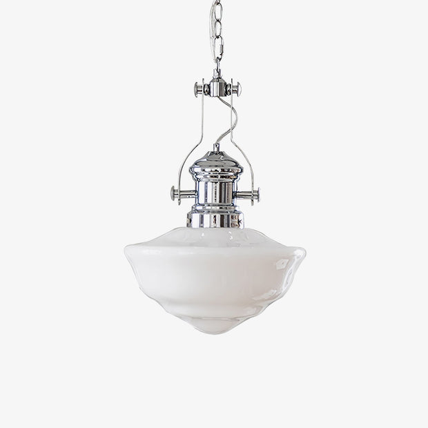 Lavagna Schoolhouse Pendant Light - Chic Modern Glass and Metal Design for a Timeless Style