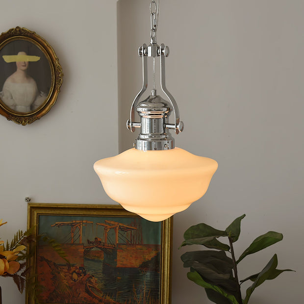 Lavagna Schoolhouse Pendant Light - Chic Modern Glass and Metal Design for a Timeless Style