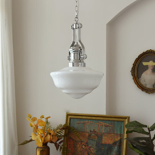 Lavagna Schoolhouse Pendant Light - Chic Modern Glass and Metal Design for a Timeless Style