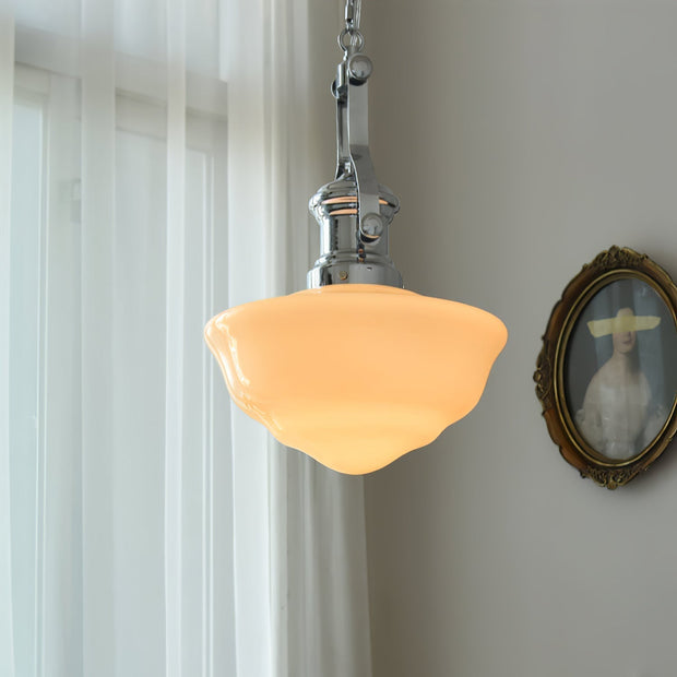 Lavagna Schoolhouse Pendant Light - Chic Modern Glass and Metal Design for a Timeless Style