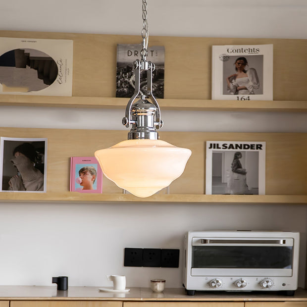 Lavagna Schoolhouse Pendant Light - Chic Modern Glass and Metal Design for a Timeless Style