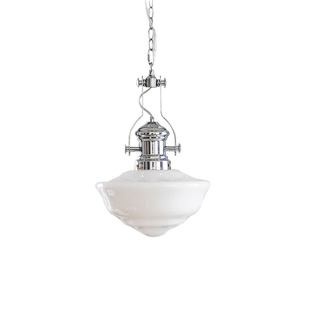 Lavagna Schoolhouse Pendant Light - Chic Modern Glass and Metal Design for a Timeless Style