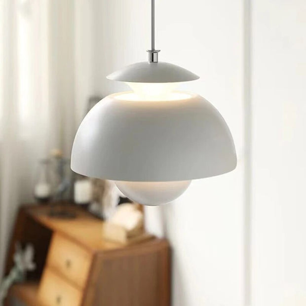 Elegant Nordic Floral Button LED Pendant – Embrace Elegance with a Soft Ambient Glow