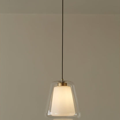 Suspension en verre Lucinda Élégante - Style contemporain LED avec base en métal robuste