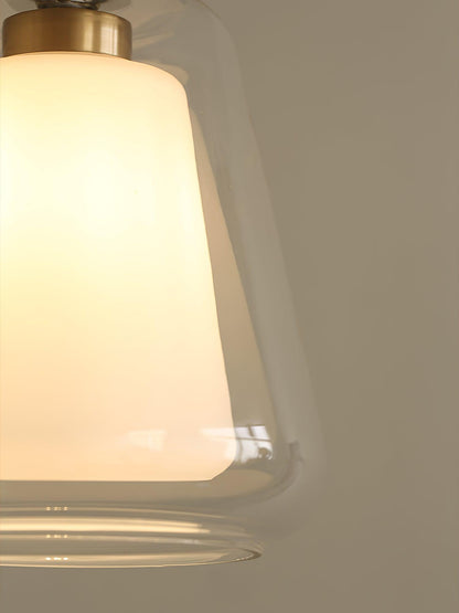 Suspension en verre Lucinda Élégante - Style contemporain LED avec base en métal robuste