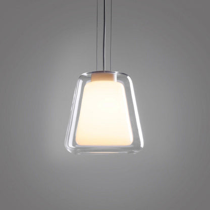 Suspension en verre Lucinda Élégante - Style contemporain LED avec base en métal robuste