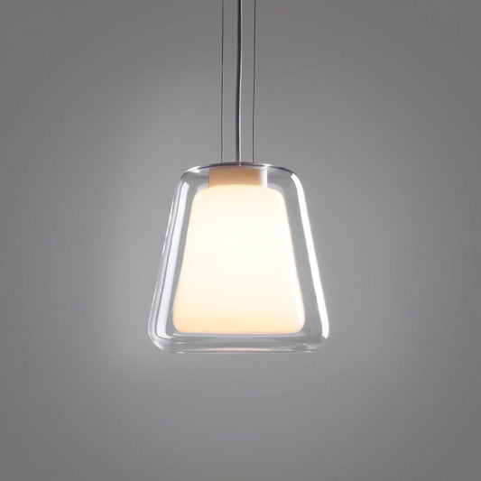 Suspension en verre Lucinda Élégante - Style contemporain LED avec base en métal robuste