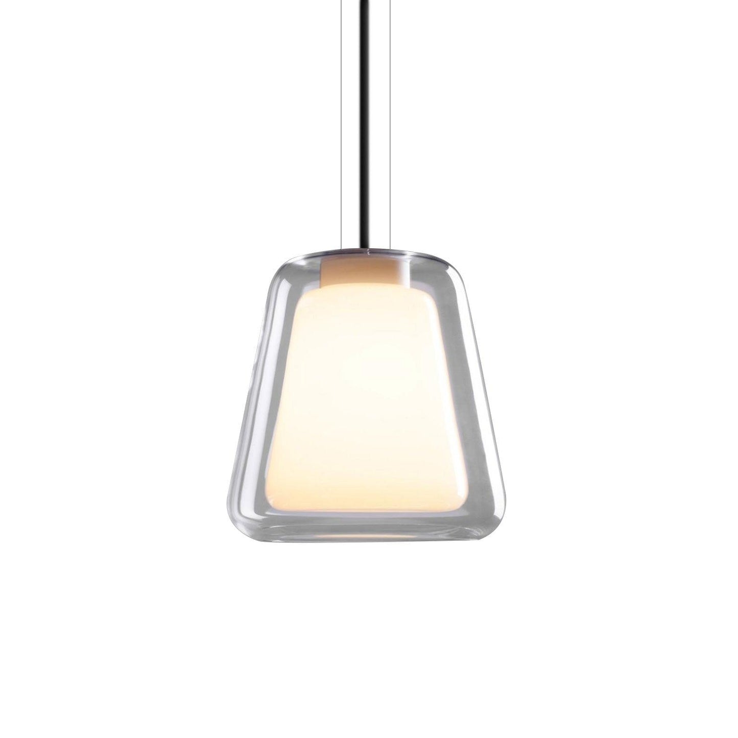 Suspension en verre Lucinda Élégante - Style contemporain LED avec base en métal robuste
