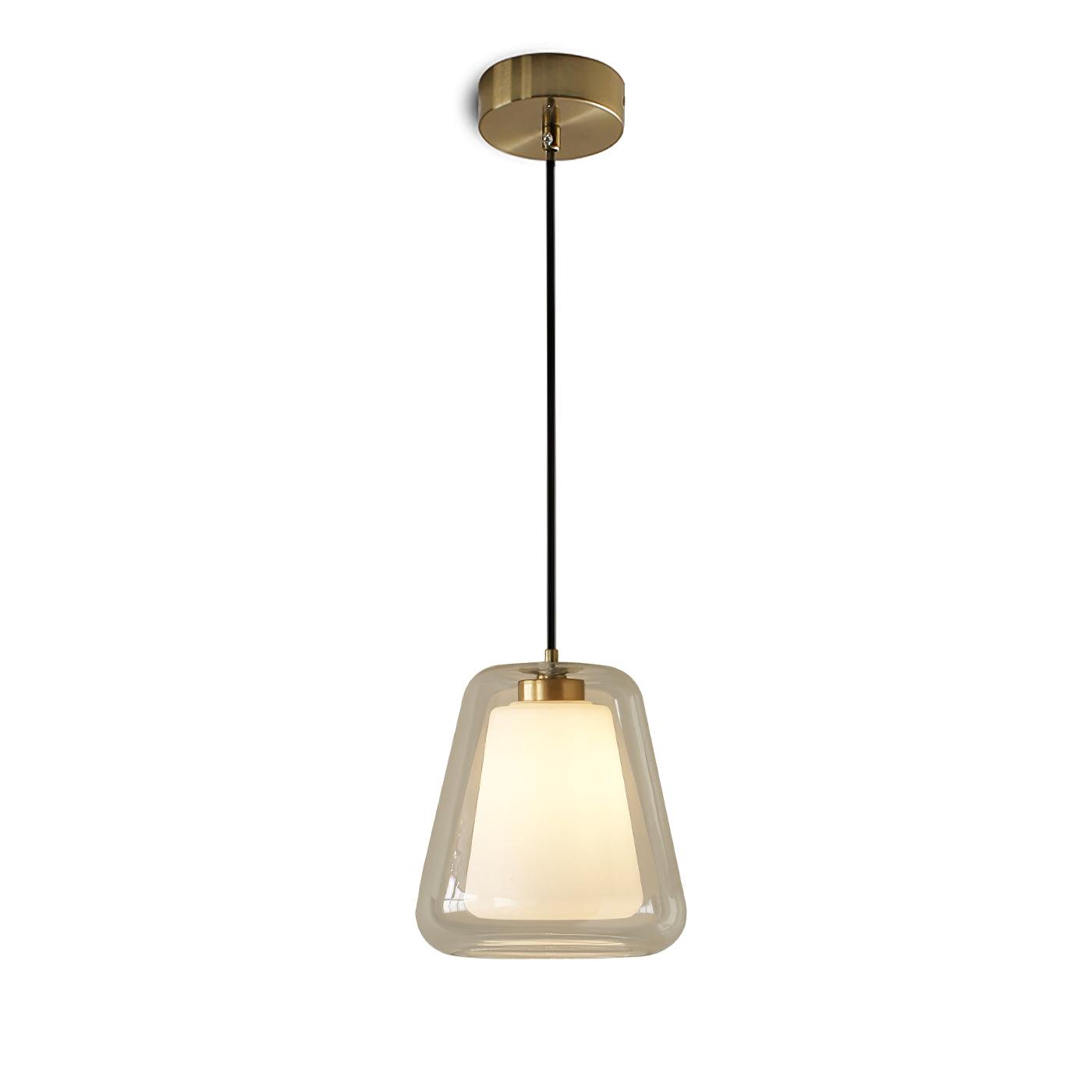 Suspension en verre Lucinda Élégante - Style contemporain LED avec base en métal robuste