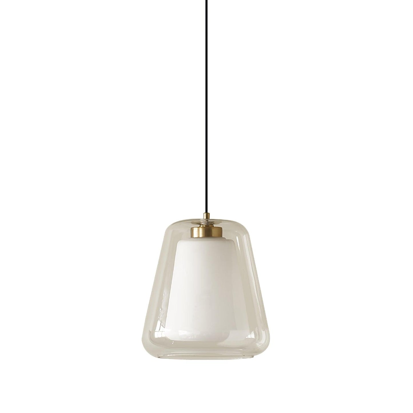 Suspension en verre Lucinda Élégante - Style contemporain LED avec base en métal robuste