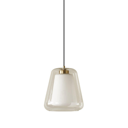 Suspension en verre Lucinda Élégante - Style contemporain LED avec base en métal robuste