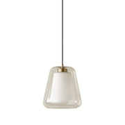 Suspension en verre Lucinda Élégante - Style contemporain LED avec base en métal robuste