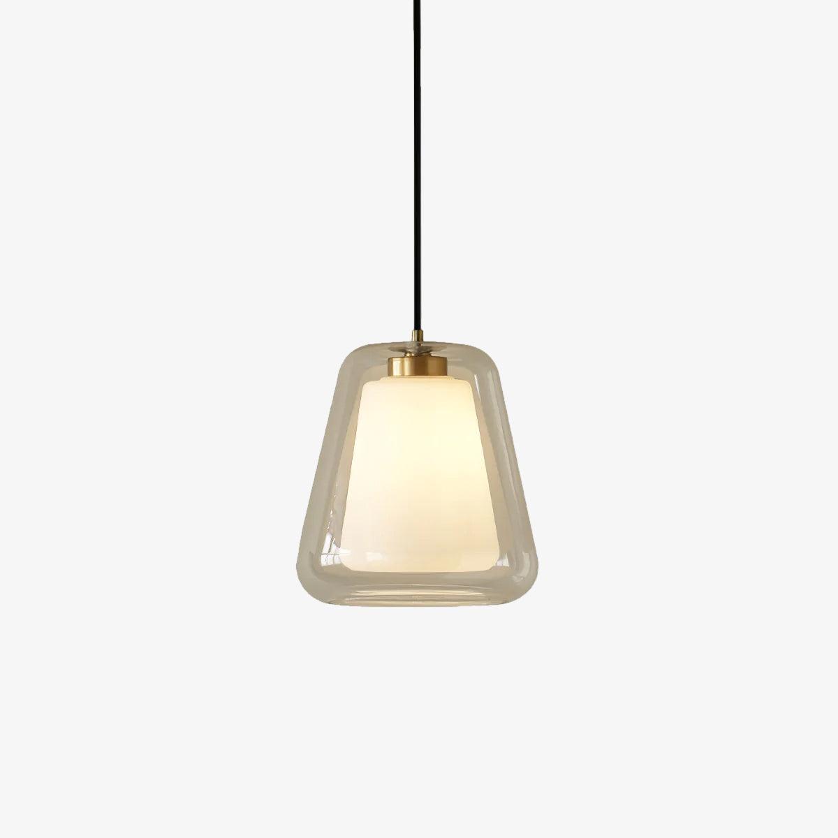 Suspension en verre Lucinda Élégante - Style contemporain LED avec base en métal robuste