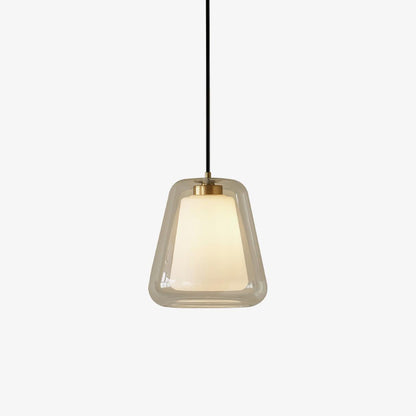 Suspension en verre Lucinda Élégante - Style contemporain LED avec base en métal robuste