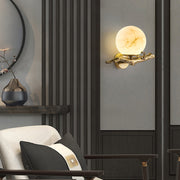 Elegant LED Wall Light in Marble and Copper – Stylish Lighting for Your Living Room and Bedroom