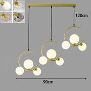 Modern and elegant LED chandelier - Glass and acrylic design perfect for living and dining spaces