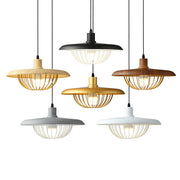 Scandinavian style wooden pendant – Chic industrial hanging lamp