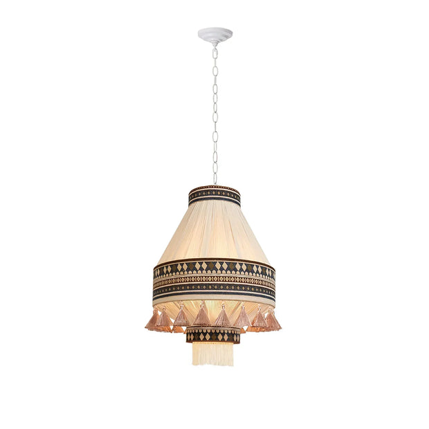 Bright Bohemian Chic Fringe Pendant – Hanging Lamp Inspired by Tribes with Elegant Style and Graceful Fringes