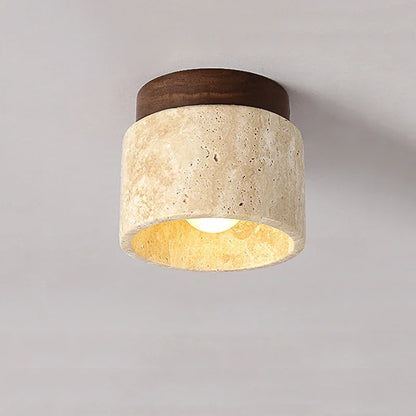 Lustre Japonais Élégant – Esthétique Crémeuse Élancée Avec une Base Chic en Marbre et Bois