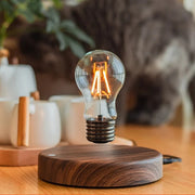 Enchanting magnetic floating LED lamp – Luxurious wooden base with a magical floating bulb