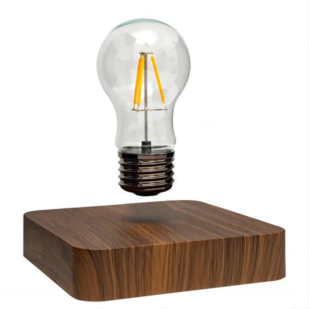 Enchanting magnetic floating LED lamp – Luxurious wooden base with a magical floating bulb