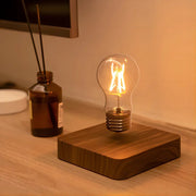 Enchanting magnetic floating LED lamp – Luxurious wooden base with a magical floating bulb