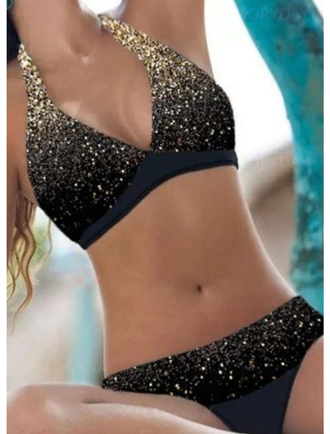 Maillot de Bain Femme Taille Haute à Motif Floral - Ensemble de Bikini Ajustable avec Coussinets Amovibles jusqu'à 8XL