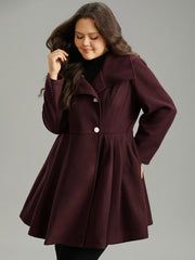 Beige Asymmetric Coat for Women in Cotton Size M