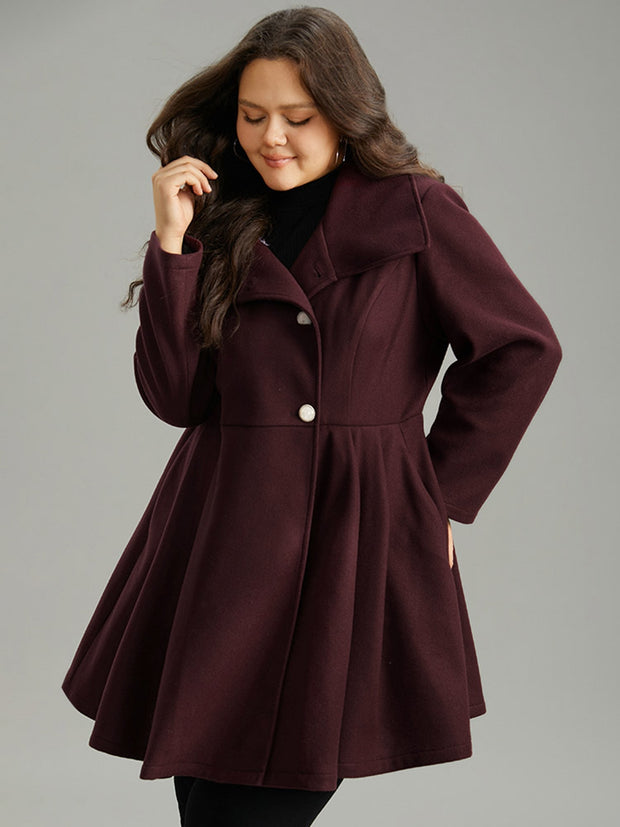 Beige Asymmetric Coat for Women in Cotton Size M