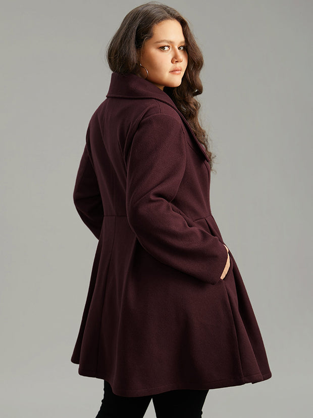 Beige Asymmetric Coat for Women in Cotton Size M
