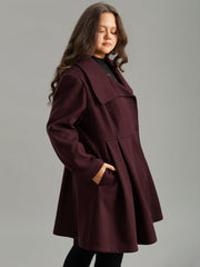 Beige Asymmetric Coat for Women in Cotton Size M