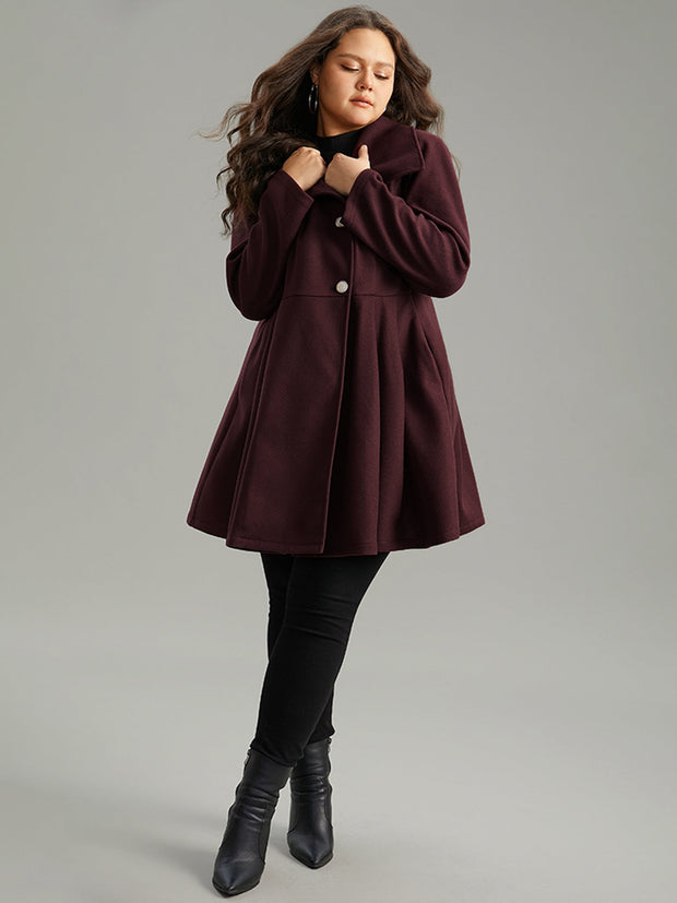 Beige Asymmetric Coat for Women in Cotton Size M