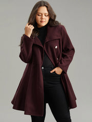 Beige Asymmetric Coat for Women in Cotton Size M