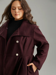 Beige Asymmetric Coat for Women in Cotton Size M