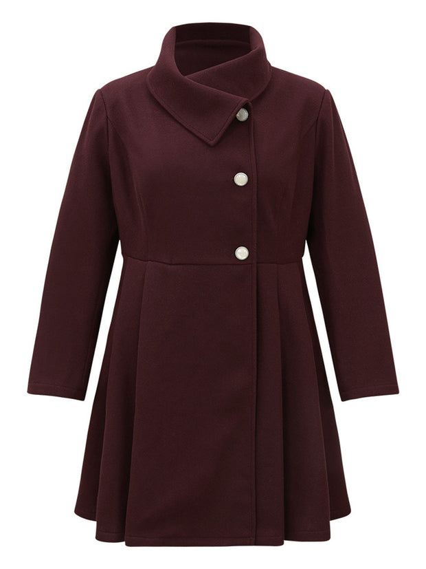Beige Asymmetric Coat for Women in Cotton Size M