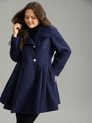 Beige Asymmetric Coat for Women in Cotton Size M