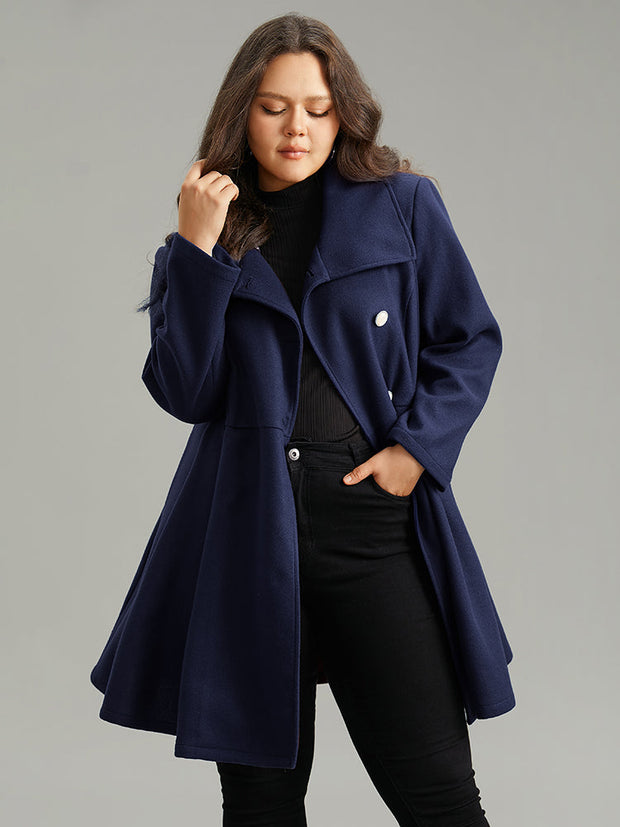 Beige Asymmetric Coat for Women in Cotton Size M